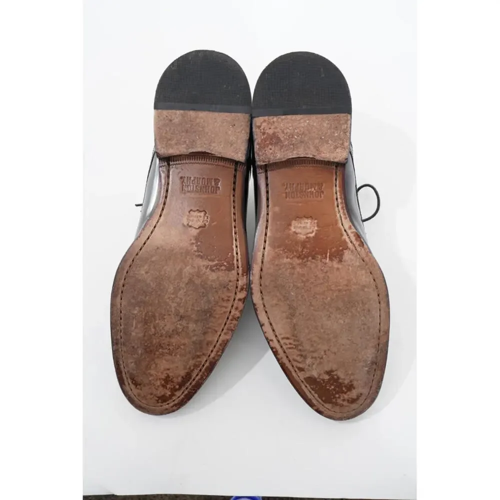 Johnston Murphy Bradford Apron Toe Oxfords Shoes Lace Up Mens Sz 10.5 D